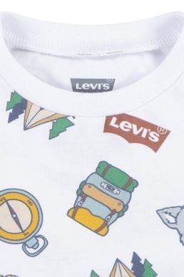 Комплект Levi's 2в1 лонгслив и джинсы для малышей детский Разноцветный (477 pvu bright white (62 (3m))