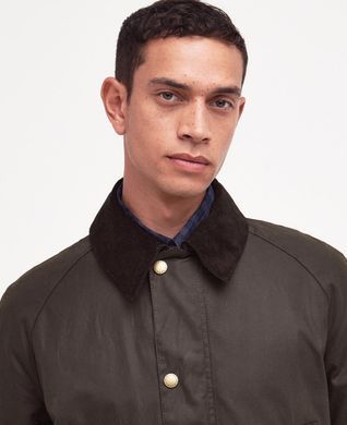 Вощена коттонова чоловіча куртка Barbour Ashby Оливковий (Ashby OL71 Olive lav25 (XXL)