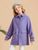 Пальто для дівчинки SHEIN Фіолетовий (JIT7364321 purple (116-122 см (7р))