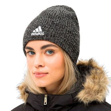 Шапка вязка меланж унисекс Adidas Черно-белый (HG7787 black-white LPP (OSFW (универсальный)