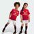 Детский комплект домашней мини-формы Adidas Manchester United 24/25 IT1980 Джерси + Шорты + Гетры Красно-белый (IT1980 MUFC H MINI red lav25 (5-6 years (116))