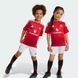 Детский комплект домашней мини-формы Adidas Manchester United 24/25 IT1980 Джерси + Шорты + Гетры Красно-белый (IT1980 MUFC H MINI red lav25 (5-6 years (116))