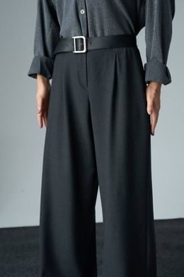 Брюки штаны палаццо с ремнем женский QU STYLE Антрацит (DP241039 d-grey (S (36))