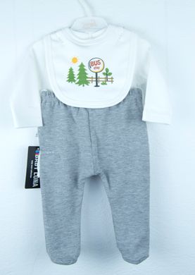 Комплект для хлопчика Lona Сіро-білий (LONA00150-14 grey-white (0-3 months 50 см)