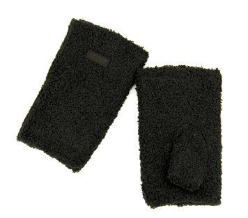 Митенки (перчатки без пальцев) женские Ronaerdo Черный (TEDDY2 black (all size (длина 15 см)))