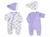 Набір для дівчинки Maibella Біло-фіолетовий (MAI26-257-1 white-purple (1-3 months 45-62 см)