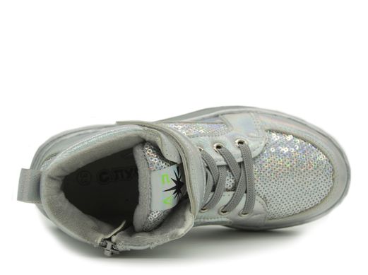 Демісезонні черевики для дівчинки Sluch Сріблястий (H355 silver (34 (21 см))