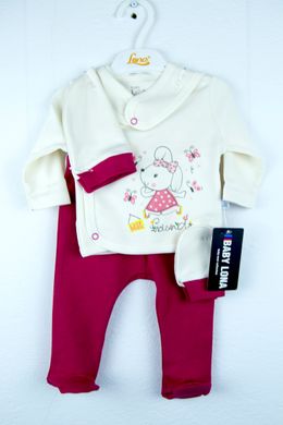 Комплект для девочки Lona Розовато-белый (LONA00150-16 d-pink-white (0-3 months 50 см)