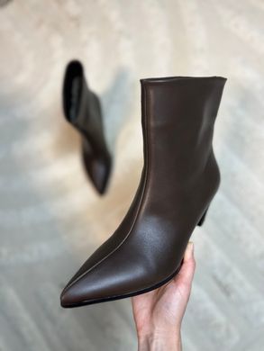 Ботильйони на низьких підборах жіночі Meideli Коричневий (1210 brown (36 (23 см))