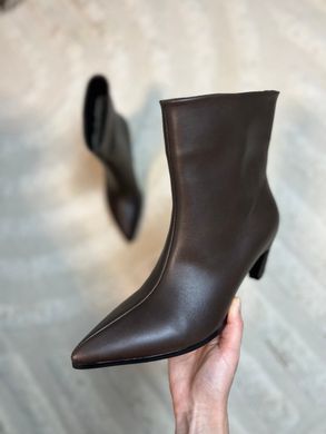Ботильйони на низьких підборах жіночі Meideli Коричневий (1210 brown (36 (23 см))