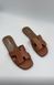 Шлепанцы в стиле Hermes Meideli Женские Рыжий 36 (23,5 cм) (w1920 brown)