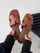 Шлепанцы в стиле Hermes Meideli Женские Рыжий 36 (23,5 cм) (w1920 brown)