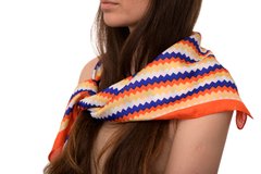 Хустка для жінок Softel Оранжевий, синій, білий (GL2307 orange-bl-wh (70*70 см)