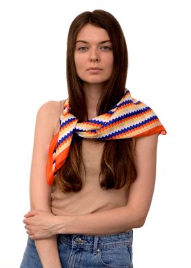 Хустка для жінок Softel Помаранчевий, синій, білий (GL2307 orange-bl-wh (70*70 см)