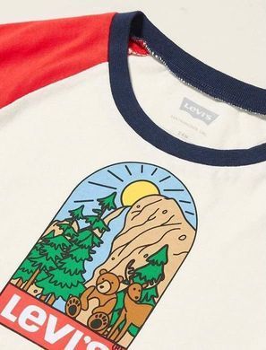 Лонгслів бавовняний Levi's для хлопчика Бежевий 62 см (3 мес) (567 pvu beige)