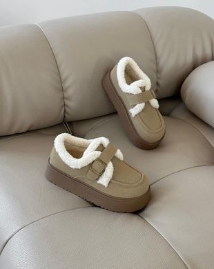Черевики на платформі з ремінцем жіночі Loretta Бежевий (N105 beige (36 (23 см))