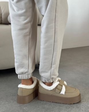 Черевики на платформі з ремінцем жіночі Loretta Бежевий (N105 beige (36 (23 см))