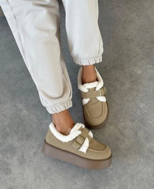 Черевики на платформі з ремінцем жіночі Loretta Бежевий (N105 beige (36 (23 см))