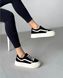 Универсальные замшевые кеды в стиле Vans Женские Черно-бежевый 36 (23,5 cм) (707-5 black-beige)