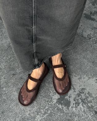 Балетки в сеточку Meideli Женские Коричневый 36 (23,5 см) (w5231 brown2)