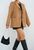 Замшевый жакет блейзер оверсайз женский QU STYLE Коричневый (DC241003 brown (standart (SML))
