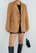 Замшевый жакет блейзер оверсайз женский QU STYLE Коричневый (DC241003 brown (standart (SML))