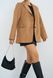 Замшевый жакет блейзер оверсайз женский QU STYLE Коричневый (DC241003 brown (standart (SML))