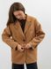 Замшевый жакет блейзер оверсайз женский QU STYLE Коричневый (DC241003 brown (standart (SML))