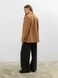 Замшевый жакет блейзер оверсайз женский QU STYLE Коричневый (DC241003 brown (standart (SML))