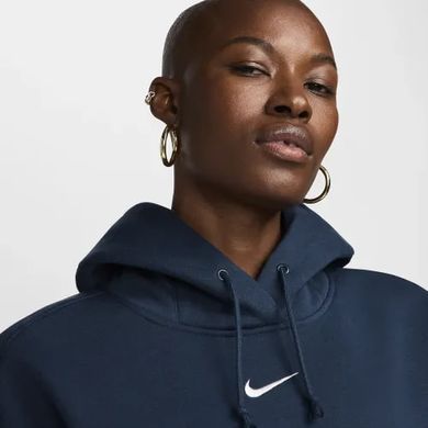 Толстовка з капюшоном Nike на флісі Sportswear Phoenix Fleece оверсайз Pullover жіноча Синя (DQ5860-478 blue lav25 (L)