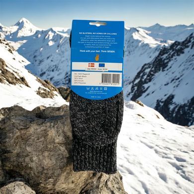 Вовняні шкарпетки Seger Outdoor унісекс Чорно-білий (1405 black-white LPP (37-39)