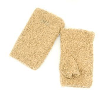 Митенки (перчатки без пальцев) женские Ronaerdo Светло-коричневый (TEDDY2 l-brown (all size (длина 15 см)))