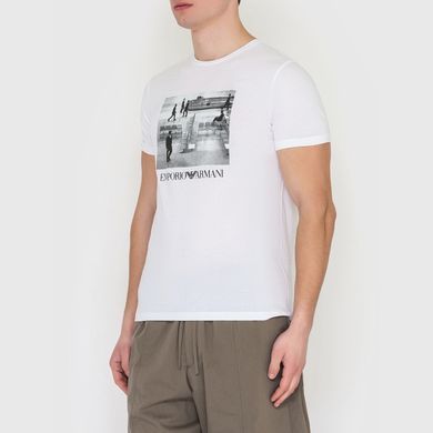 Футболка с принтом Emporio Armani мужская Белая (3K1TGS/1JQ4Z white lav25 (XL)