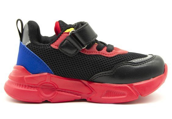 Кроссовки для мальчика KIMBO Черный с красным (YF712-2B black-red (26 (16 см))