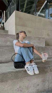Кроссовки Adidas Campus No brand Унисекс Серо-бежевый 36 (23,5 см) (g3536 grey-beige)