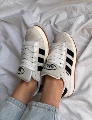 Кроссовки Adidas Campus No brand Унисекс Серо-бежевый 36 (23,5 см) (g3536 grey-beige)