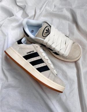 Кроссовки Adidas Campus No brand Унисекс Серо-бежевый 36 (23,5 см) (g3536 grey-beige)