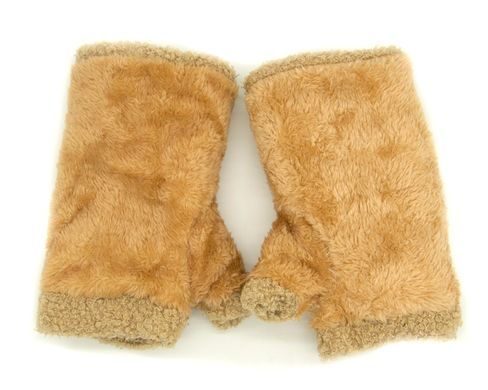 Мітенки (рукавички без пальців) жіночі Ronaerdo Бежевий (TEDDY2 beige (all size (длина 15 см)))