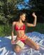Комплект 3в1: Бюстгалтер, трусы, пояс для чулок женский Empress Mimi London Красный (LADY LI SET red (S)