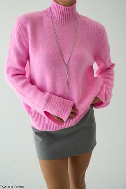 Яскравий Светр жіночий QU STYLE Рожевий (TK231111 pink Універсальний (S-M-L))