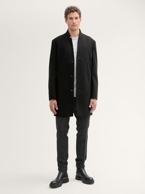 Шерстяне пальто Tom Tailor чоловіче Чорний S (2032440 black)