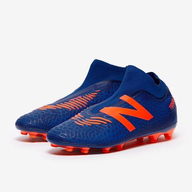 Бутси для дітей New Balance Синьо-Помаранчевий (NB Tekela V3 Magia AG blue-or (39 (на язичку - 24,5 см, по факту -25 см))