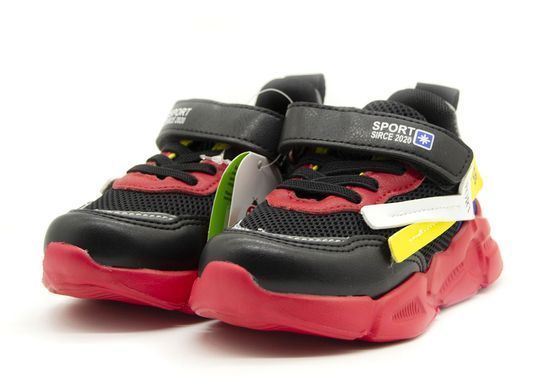 Кросівки для хлопчика KIMBO Чорний з червоним (YF712-2B black-red (28 (17 см))