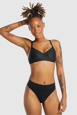 Фітнес топ, спортивний бюстгалтер жіночий Gymshark Чорний (H1A1S-BBBB-AQ2 black (M (38))
