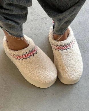 Уги - Тапки М'які Тедді TAZZ BRAID SLIPPERS жіночі YALA Молочний (YZM23 milk1 (36 (23,5 см))