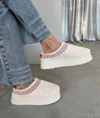 Уги - Тапки М'які Тедді TAZZ BRAID SLIPPERS жіночі YALA Молочний (YZM23 milk1 (36 (23,5 см))