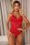 Боди с V вырезом для женщины Passione lingerie Красный (2037 red (SM)