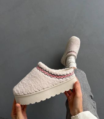 Уги - Тапки М'які Тедді TAZZ BRAID SLIPPERS жіночі YALA Молочний (YZM23 milk1 (36 (23,5 см))