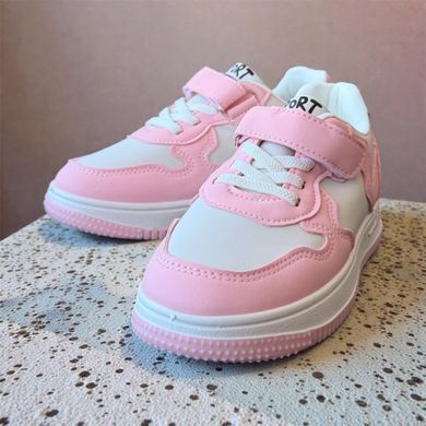 Кроссовки на липучке Xifa для девочки Бело-розовый 32 (20 см) (533-018 white-pink)