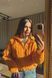 Вязанный свитер с молнией женский QU STYLE Оранжевый (TK231078 orange Универсальный (S-M-L))